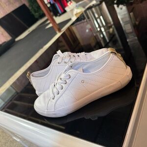 GBG Los Angeles White and Gold Sneakers